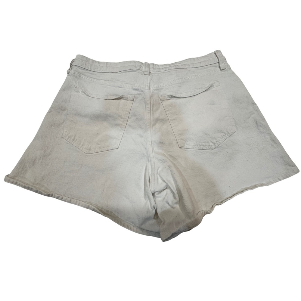 Abercrombie & Fitch The Dad Short Curve Love High Rise 32 White Womens - Picture 8 of 8